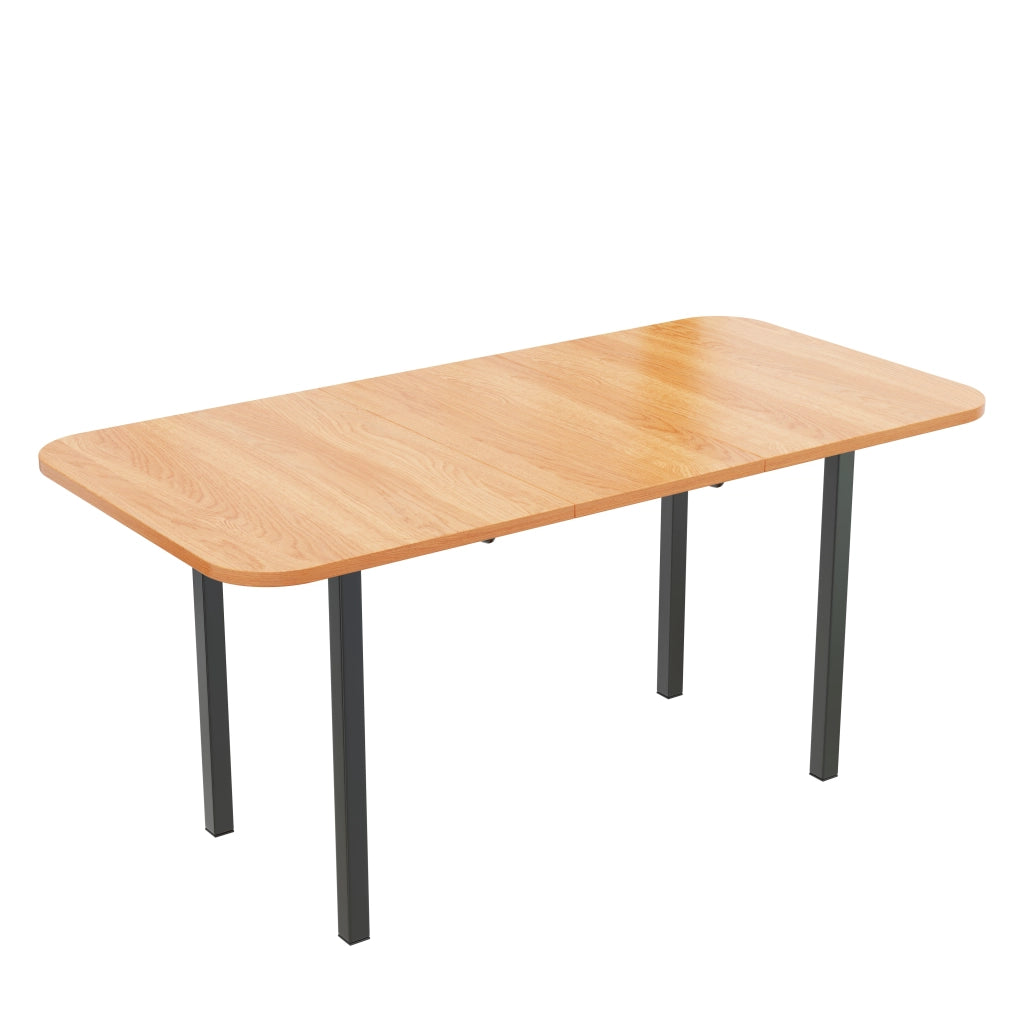 Tavolo allungabile con piano estensibile stile classico per sala da pranzo in MDF finitura quercia bianca americana
