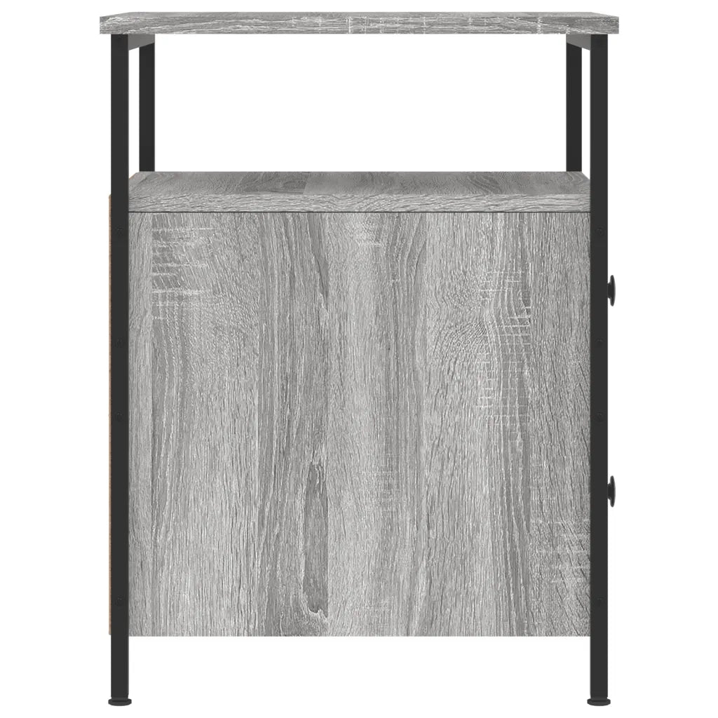 Comodino Grigio Sonoma 44x45x60 cm in Legno Multistrato