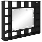 Mobiletto per Specchio | Armadio da bagno Rovere Nero 91 x 15 x 76,5 cm