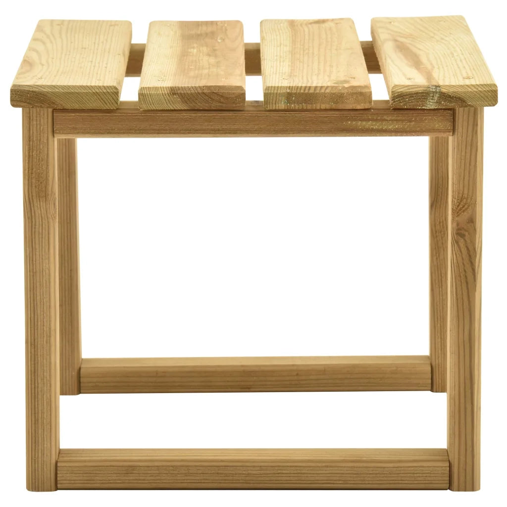 Tavolo per Lettino Prendisole 30x30x26 cm in Pino Impregnato 315394