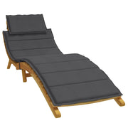 Cuscino per Lettino Prendisole Antracite MÃ©lange 186x58x4cm