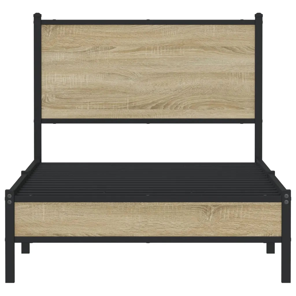 Giroletto senza Materaso in Metallo Rovere Sonoma 80x200 cm