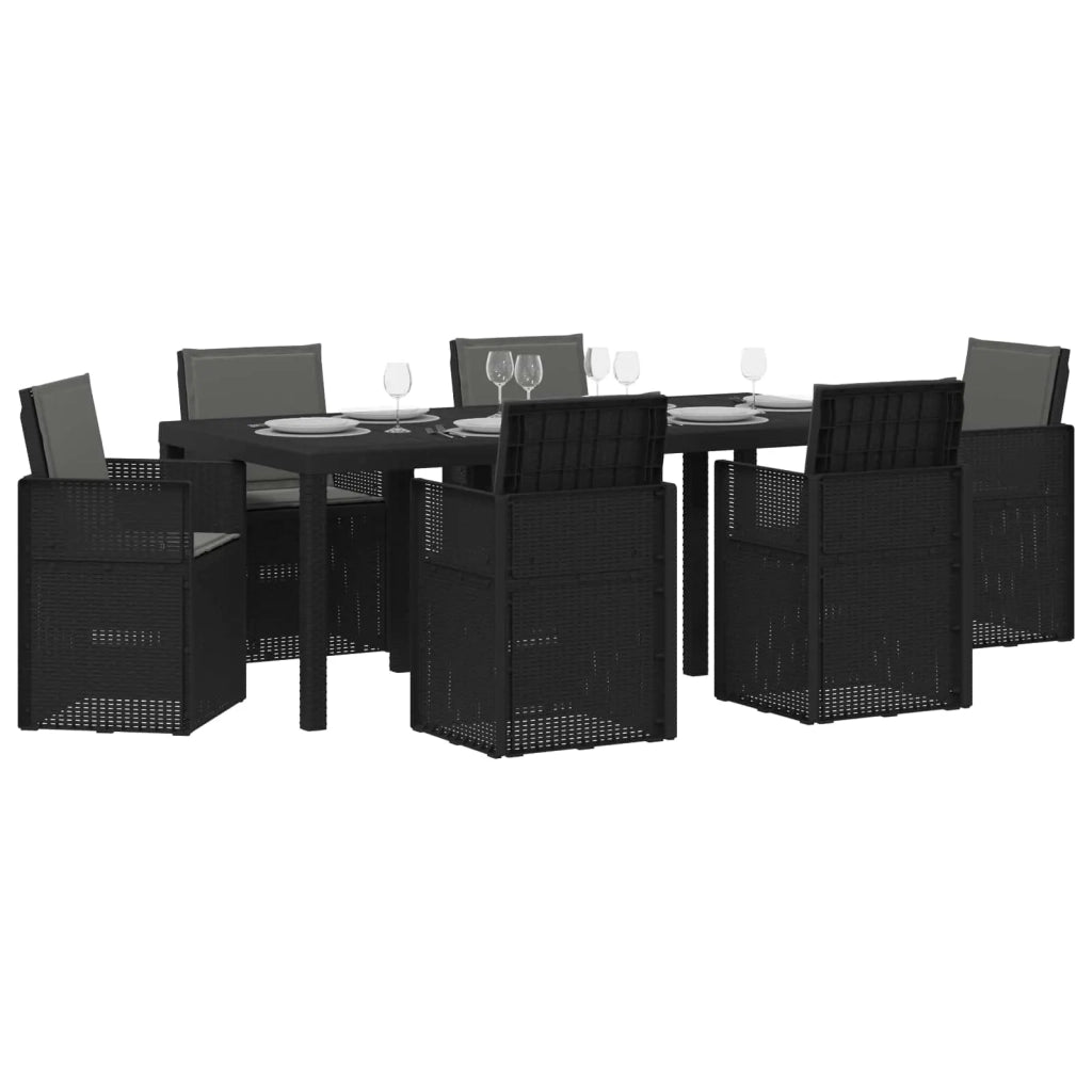 Set da Pranzo per Giardino con cuscino 7 pcs Antracite PP 3430072