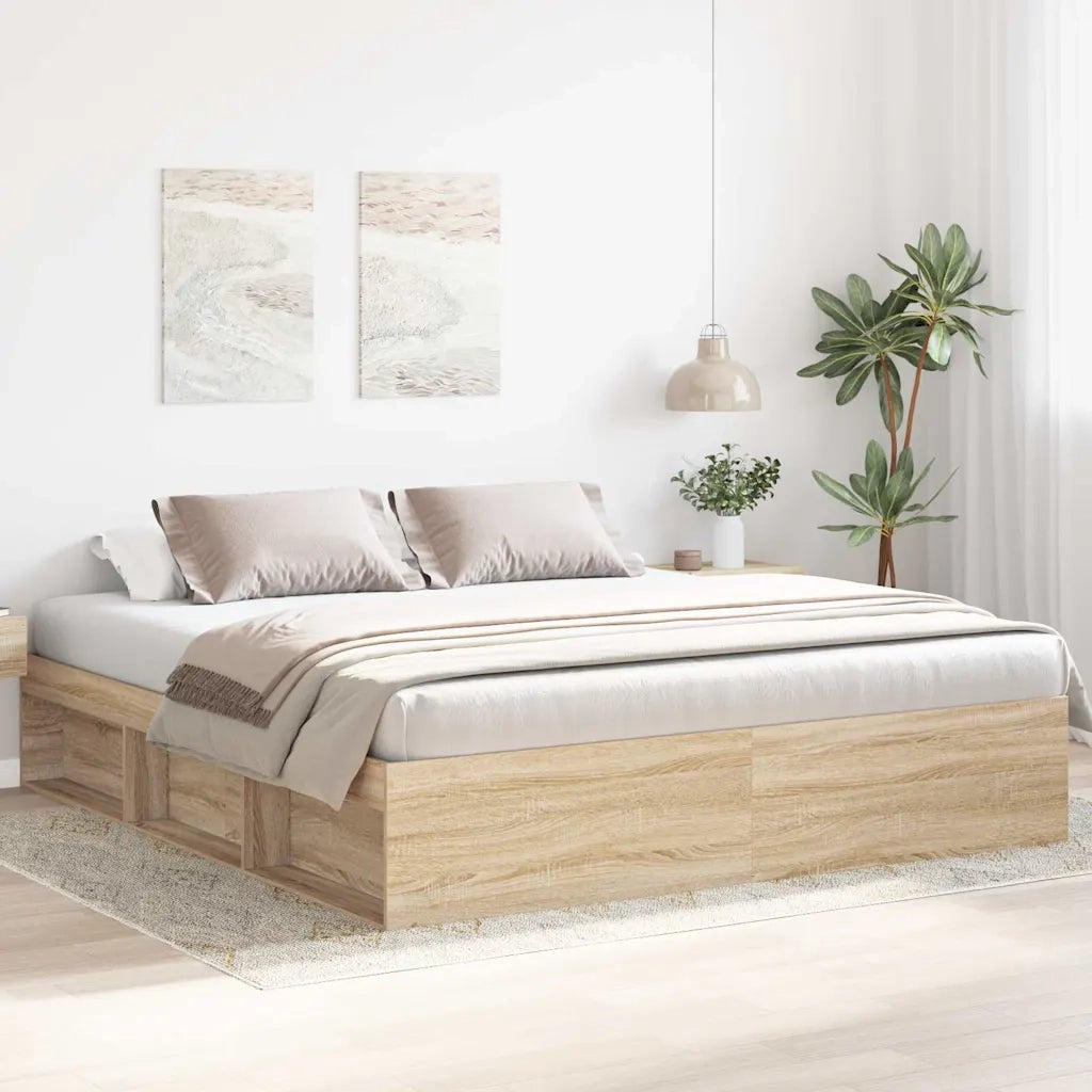 Letto matrimoniale | Letto per adulti | Giroletto Rovere Sonoma 180x200 cm Super King