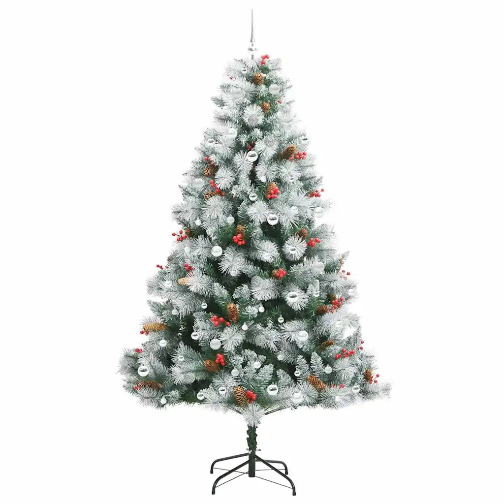 Albero di Natale artificiale Verde e bianco 240 cm 3395202