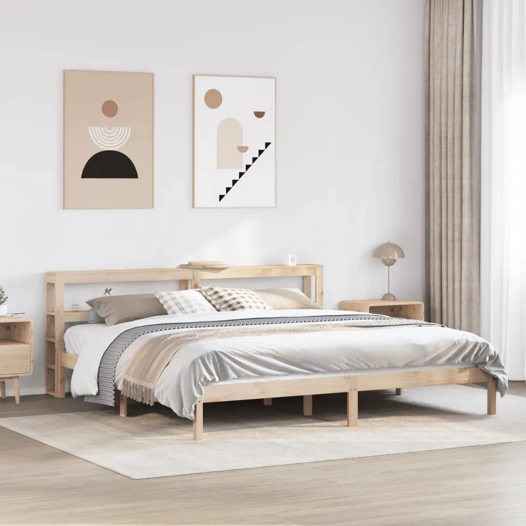 Letto senza Materasso-Struttura Letto 180x200 cm in Legno Massello di Pino 776852