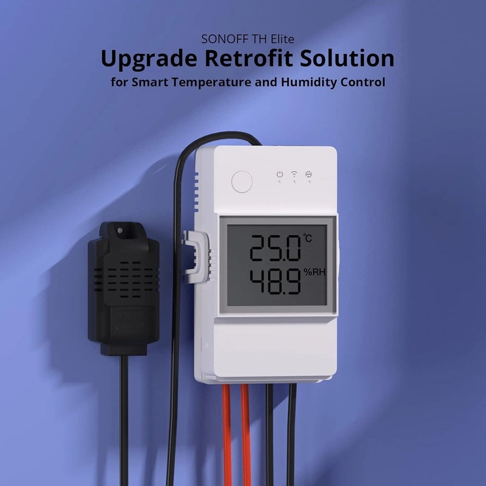 Trade Shop - Interruttore Wifi Intelligente Th Elite 20a Per Temperatura Umidità Sonoff Thr320d -