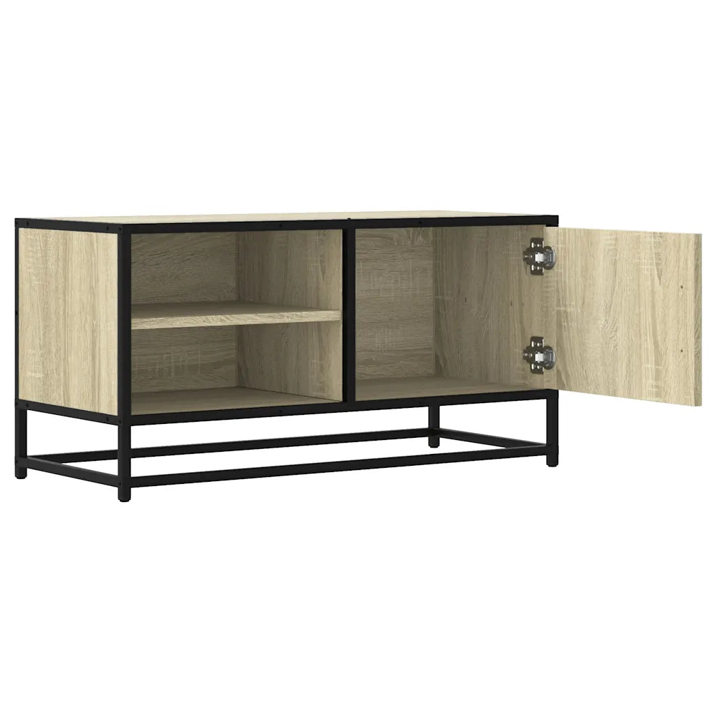 Mobile TV Rovere Sonoma 80x34,5x40 cm Legno Multistrato Metallo 848820