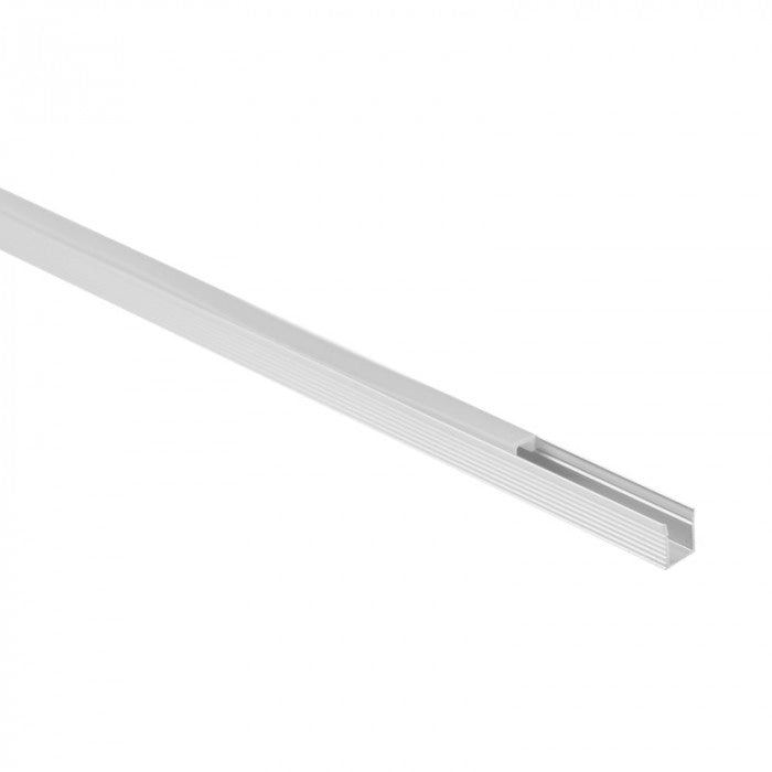 Profilo LED NW02 da superficie anodizzato diffusore 2m Ecolight