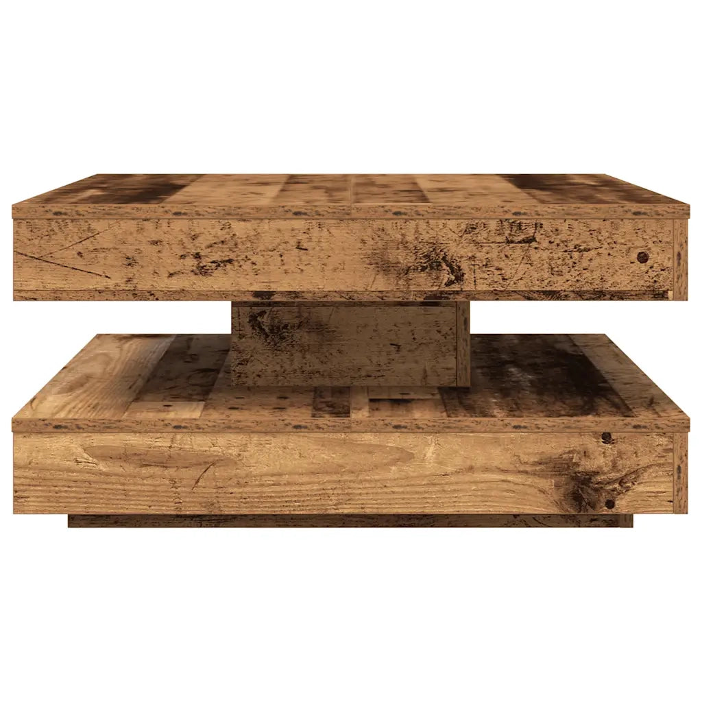 vidaXL Tavolino da Caffè Girevole a 360 Gradi Antico 70x70x34,5 cm