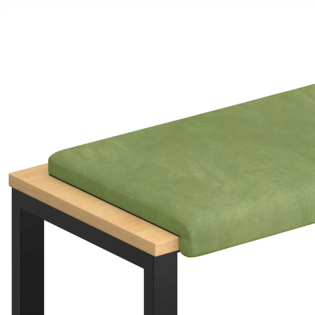 Cuscino per panchina Velluto (V) Verde chiaro Profondità 35 cm 42043178