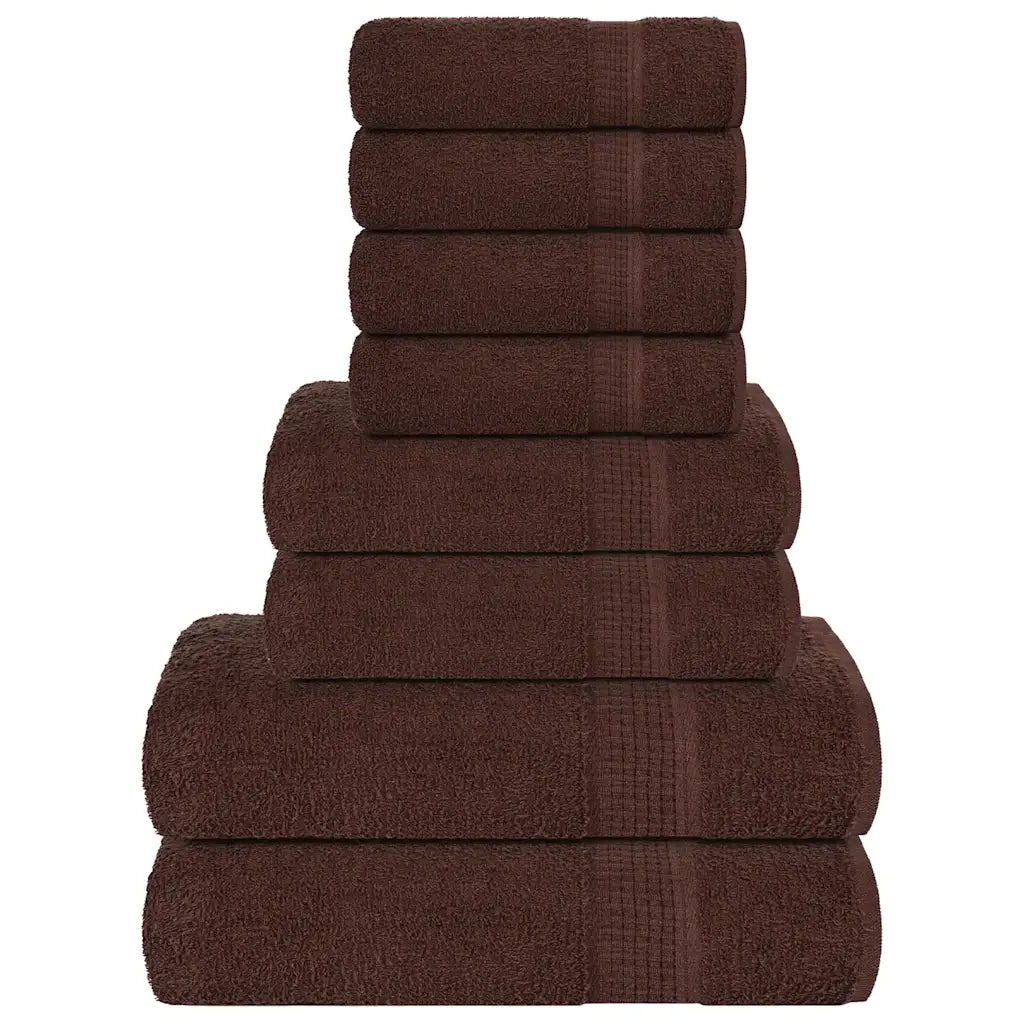 Set di asciugamani 8 pezzi FROGN Marrone 360 g/m² 137065