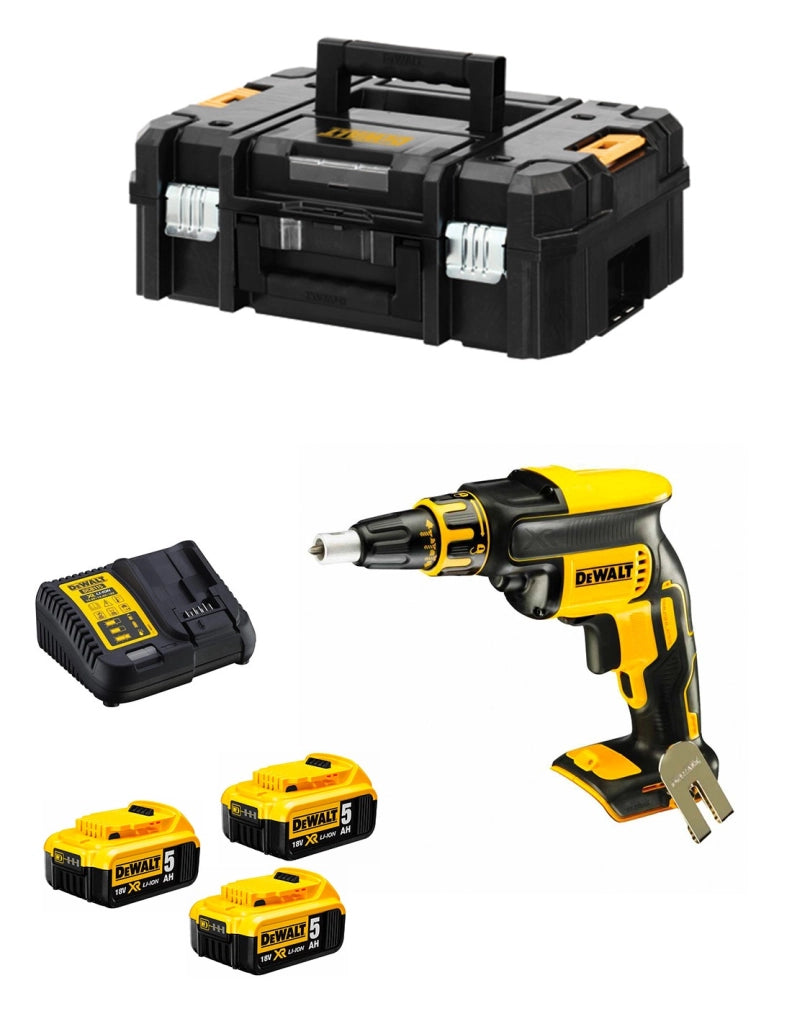 Avvitatore per Cartongesso DeWALT DCF620P3T (3 x 5,0Ah + DCB115 + TSTAK II)