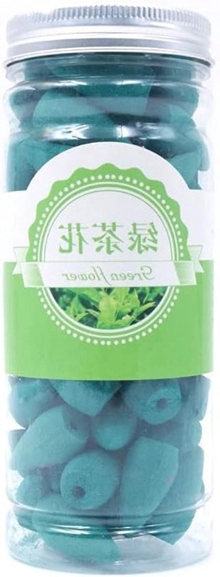 60 Coni di Fumo Anti-Backflow con Profumi di Tè Verde per Ambiente Casa, Ufficio, Cucina e Sala Yoga