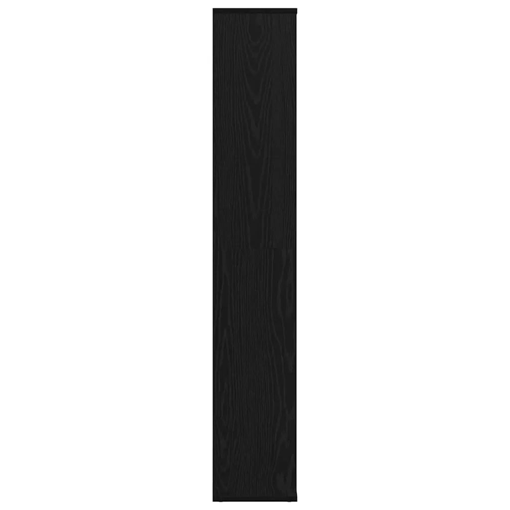 vidaXL Divider per stanze Rovere nero 100 x 24 x 140 cm