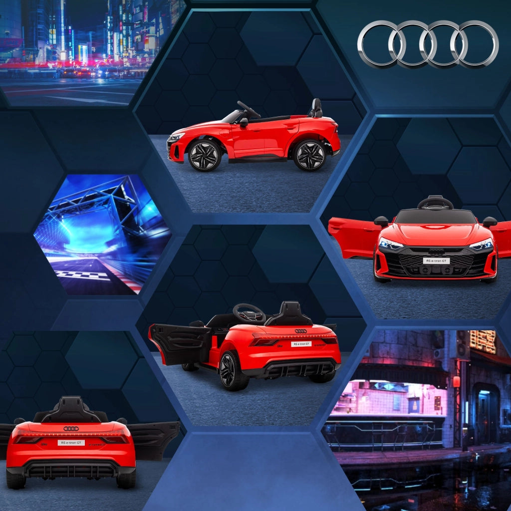 Macchina Elettrica per Bambini 12V con Licenza Audi RS e-tron GT Rossa