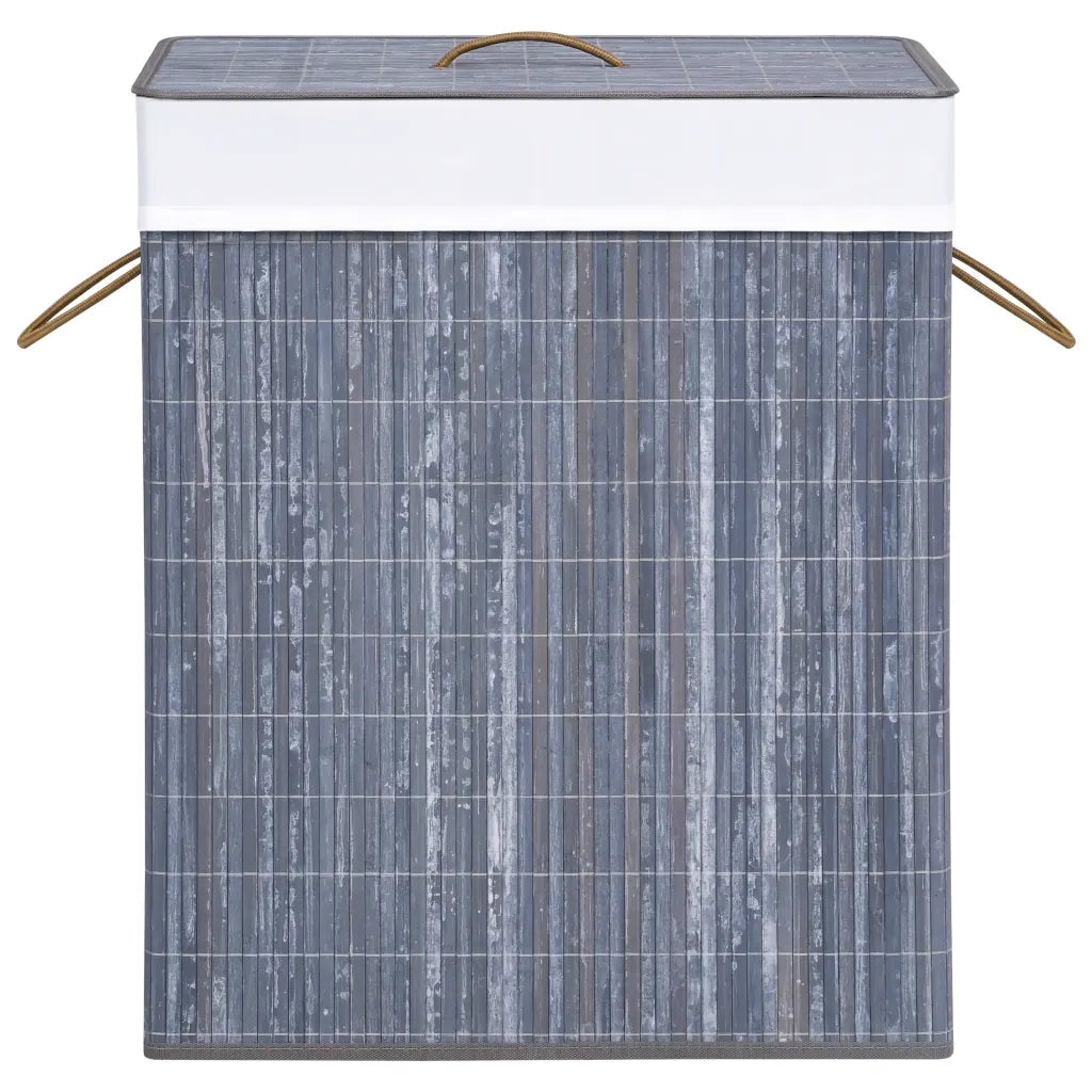 Cesto Portabiancheria in BambÃ¹ Grigio 100 L cod mxl 49761