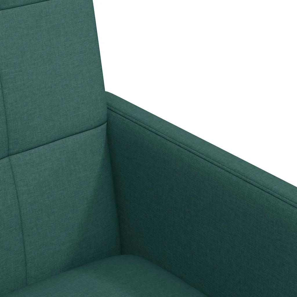 Sedie da Pranzo con Ruote 2 pcs Verde scuro 58 x 65 x 94 cm