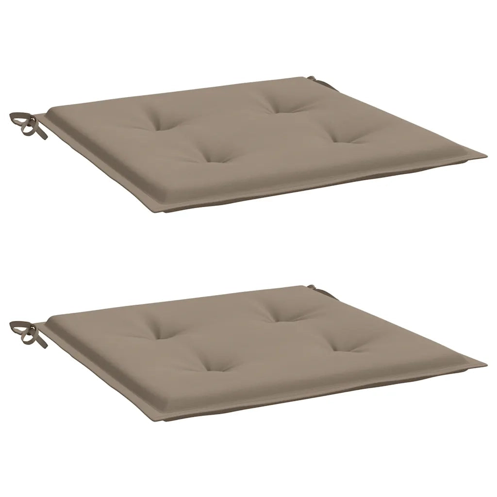 Cuscini per Sedia 2 pz Tortora 50x50x3 cm in Tessuto Oxford 47604