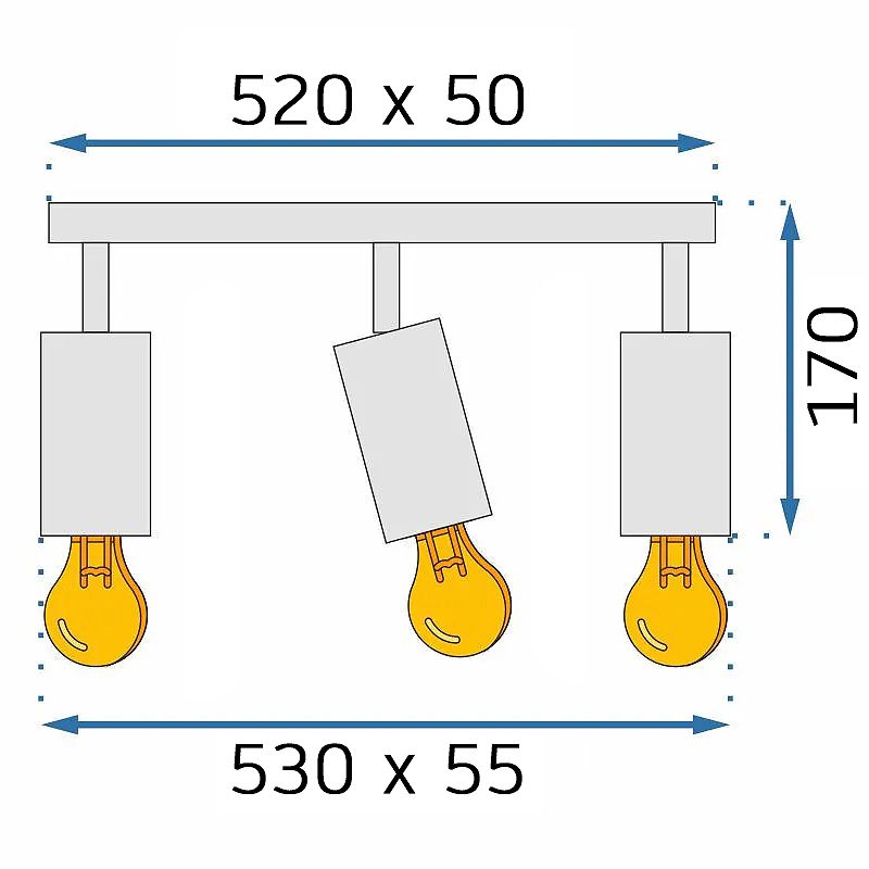 Lampada Da Soffitto APP1243-3C Black
