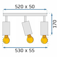Lampada Da Soffitto APP1243-3C Black