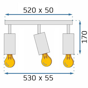 Lampada Da Soffitto APP1243-3C Black