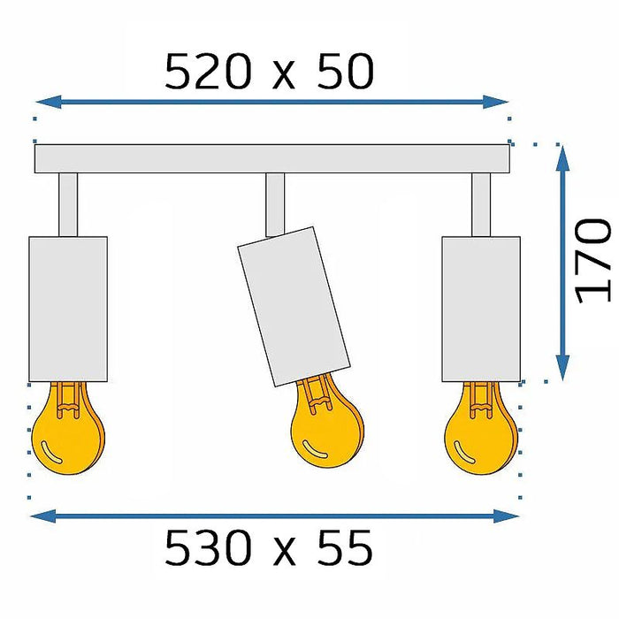 Lampada Da Soffitto APP1243-3C Black
