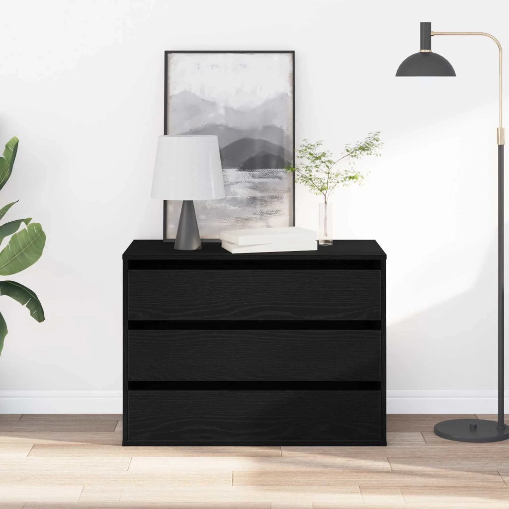 Mobile con Cassetti Nero 80 x 41 x 58 cm Legno multistrato CFW6716428