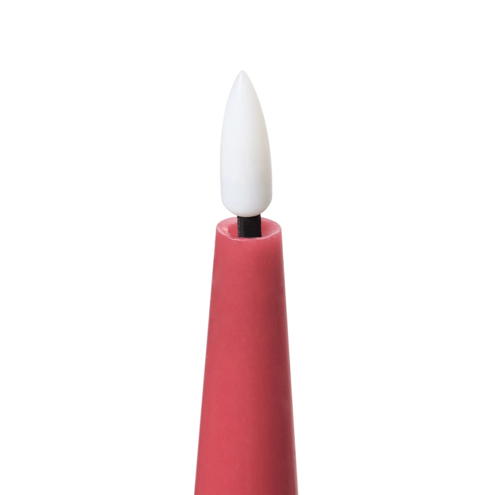 Set di 6 decorazioni natalizie LED per interni Accessorio candela in paraffina rosso decorazione per la casa