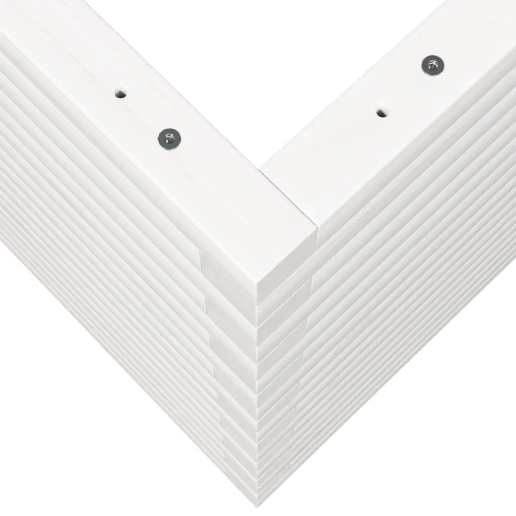 Fioriera | Cassetta per fiori | Vaso da Giardino Bianca 90x60x68,5cm Legno Massello di Pino