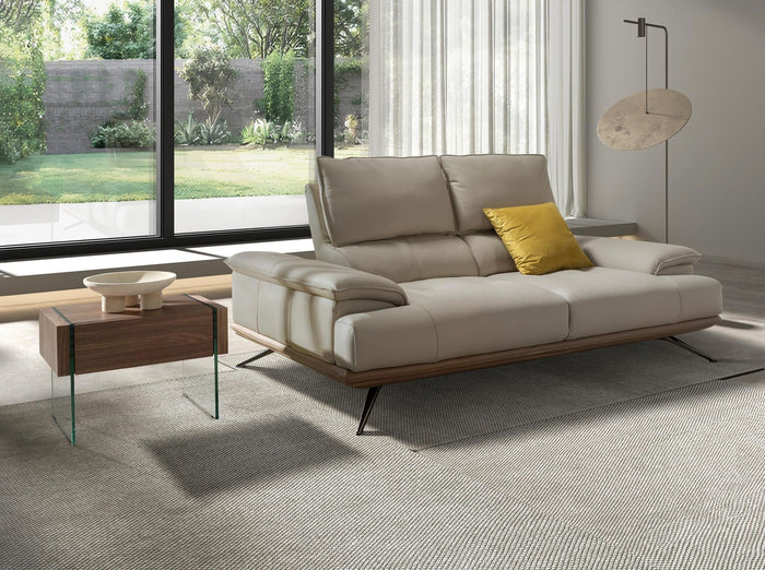 Comodino in noce e vetro temperato