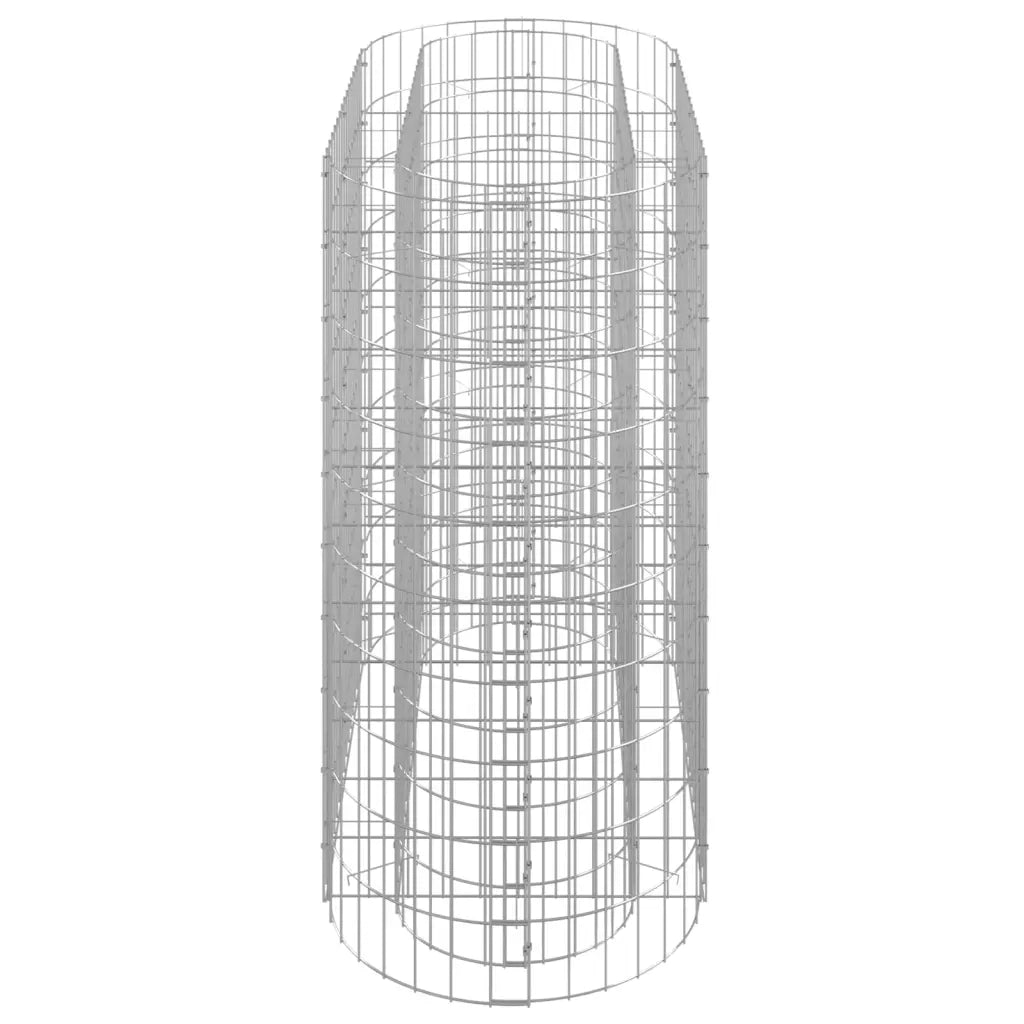 Gabbione con Letto Rialzato in Acciaio Zincato 120x50x100 cm 152032