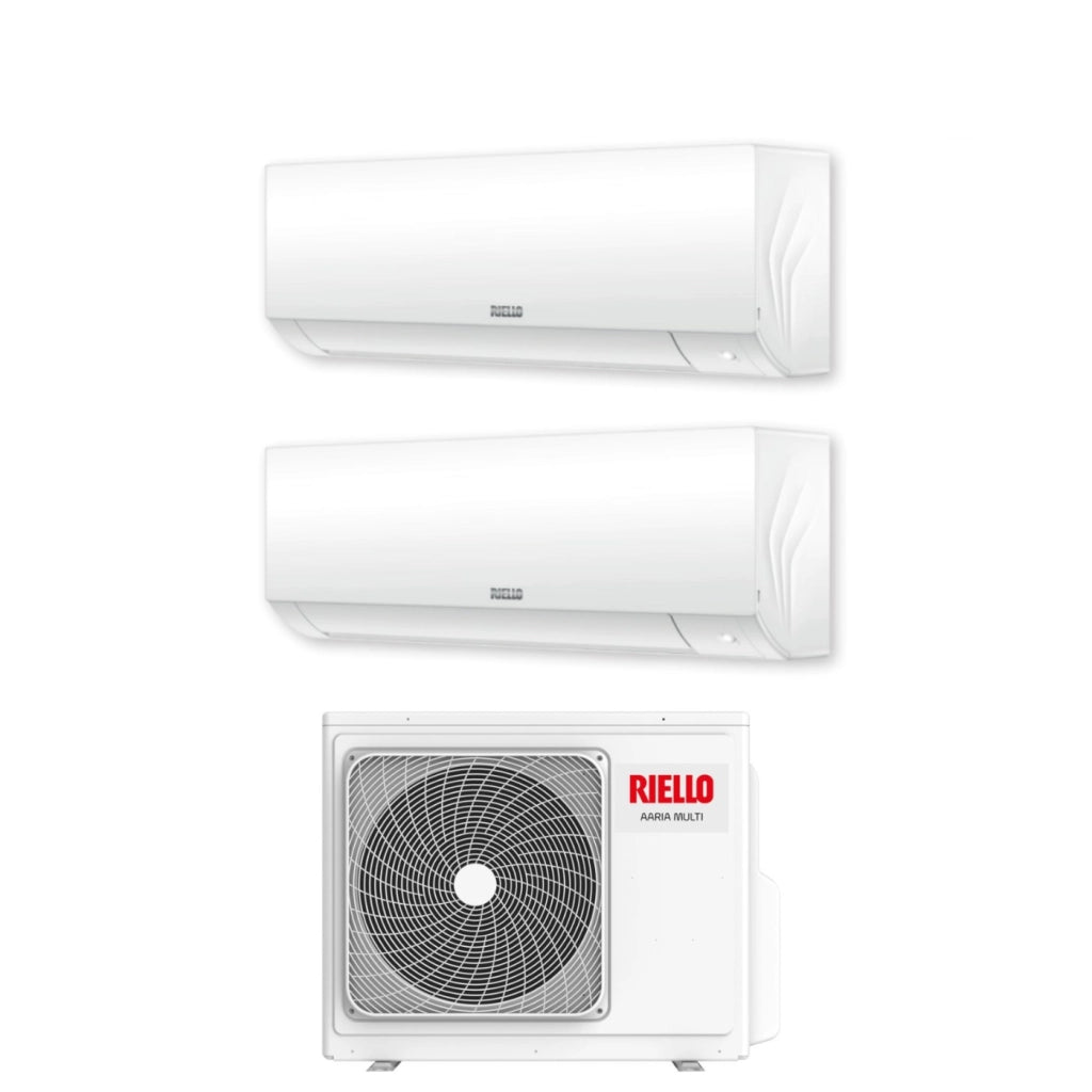Condizionatore Dual Split Riello Aaria Plus I 9+12 con AARIA MULTI 250 PI R-32 Wi-Fi Integrato