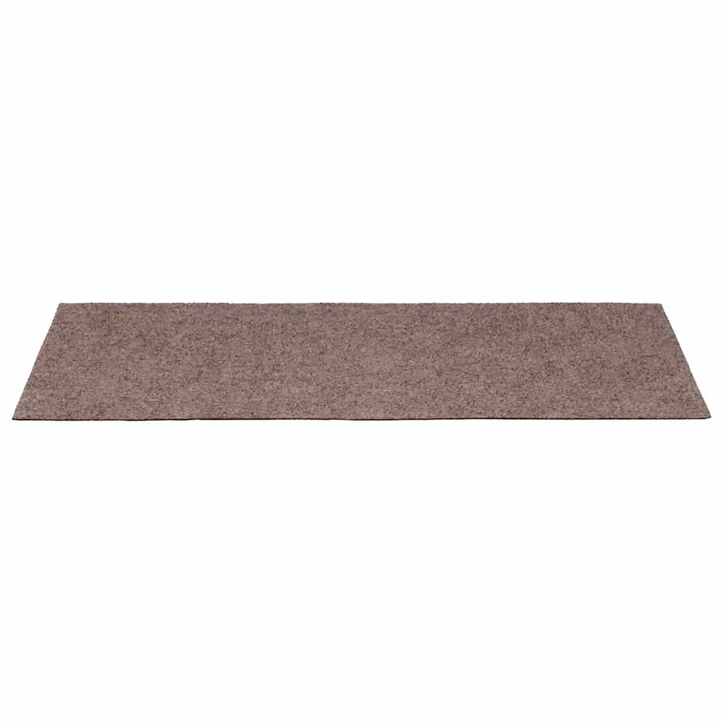 Tappetini per scale autoadesivi 5 pz 65x21x4 cm Marrone Chiaro Bordo rettangolare 149722