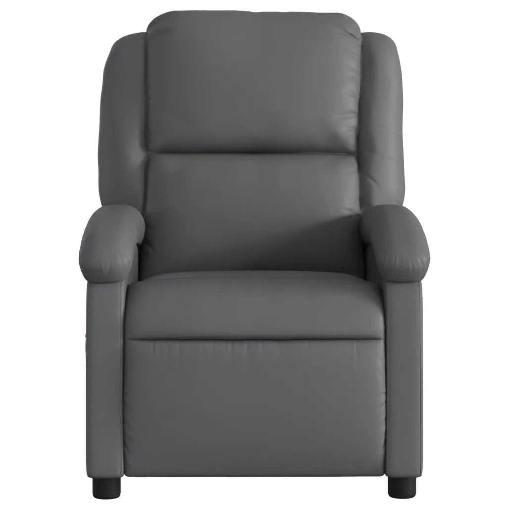 Poltrona Massaggiante Elettrica Reclinabile Grigio Similpelle 3204222
