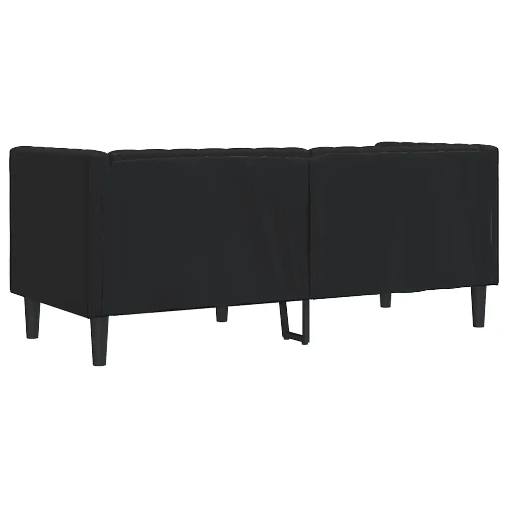 Divano | Divano da soggiorno | Sofa Chesterfield Nero in Similpelle