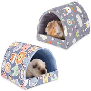 2 letti e nascondigli per cavia nudi - accessori per gabbie per piccoli animali come coniglietta, chincoli, hamster, tartarughe, topi e ratti.