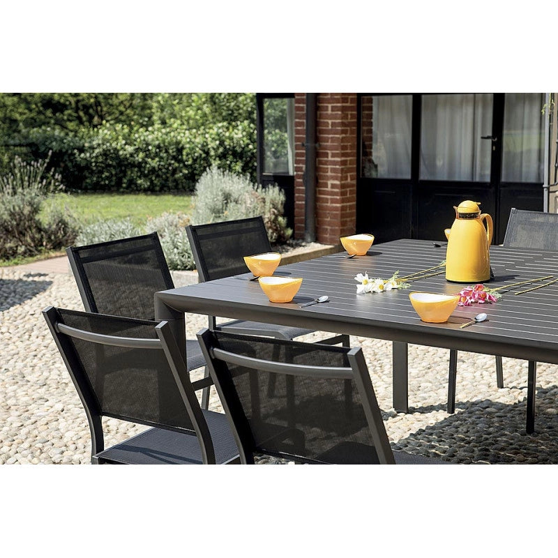 Tavolo Giacinto 100/150X150 Antracite - Gambe Scorrevoli Moia