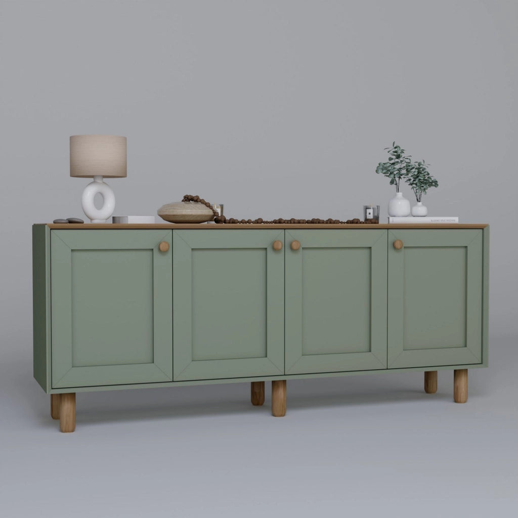 Credenza in legno "Bohem" - 180 x 40 x 75 cm - Verde