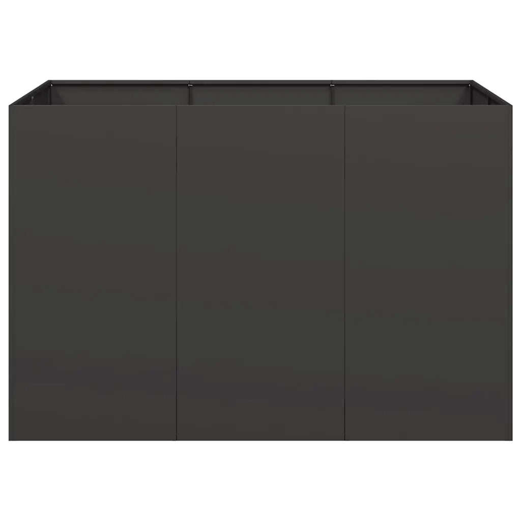 Fioriera Nera 120x80x80 cm in Acciaio 860787