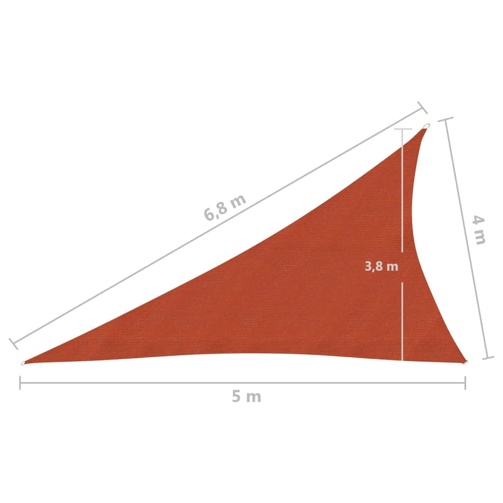 Vela ombreggiante 160 g/m² terracotta 4 x 5 x 68 m HDPE 02_0009353
