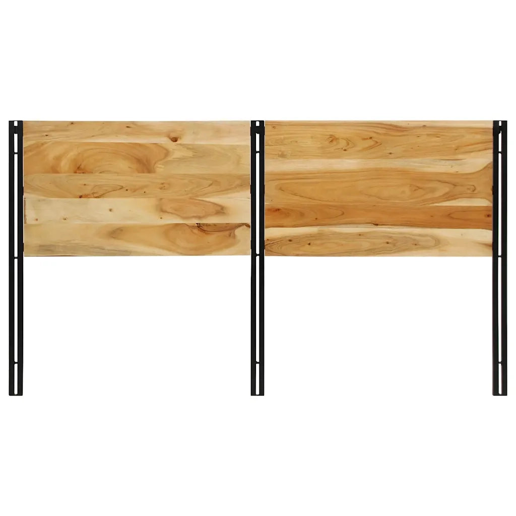 Testiera 180 cm in Legno Massello di Acacia e Ferro 4017557