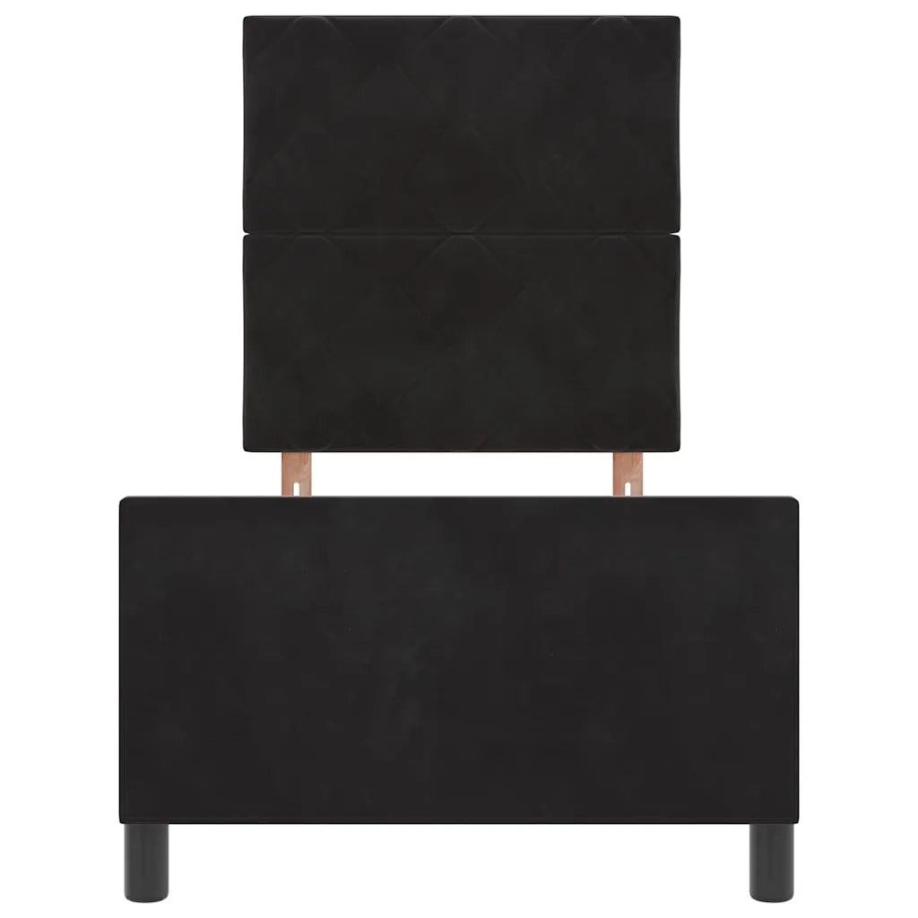 Letto a molle con testiera Nero 80 x 200 cm Velluto 3344971