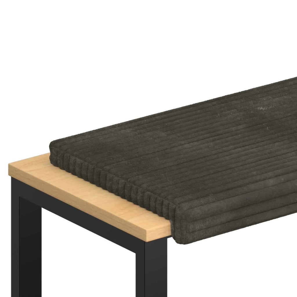 Cuscino per panchina Corduroy Morbido Antracite 42043222