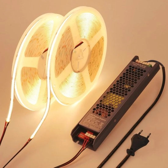 Striscia LED COB a 24V - Luce calda Bianco - 20M - Flessibile