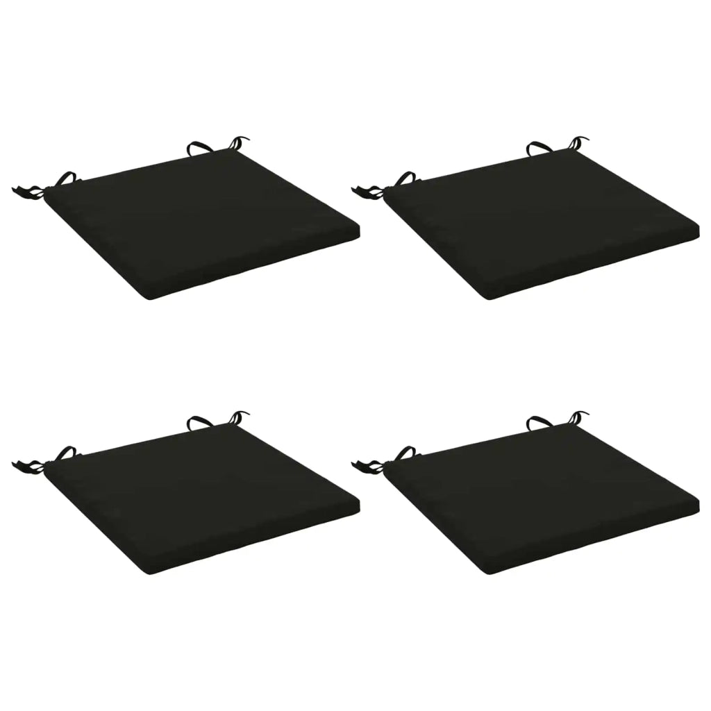 Cuscini per Sedia in 4 Pezzi SOEST 4 pz 100% Poliestere Nero 944339
