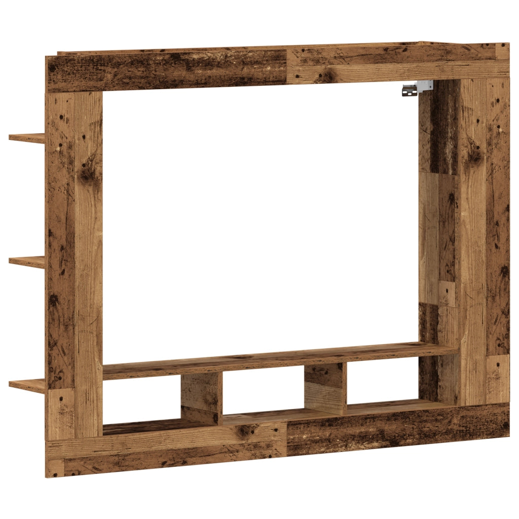Mobile TV a Muro Legno Invecchiato 152x22x113 cm