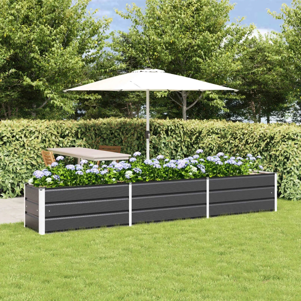 Fioriera Antracite 290 x 50 x 45 cm Acciaio zincato