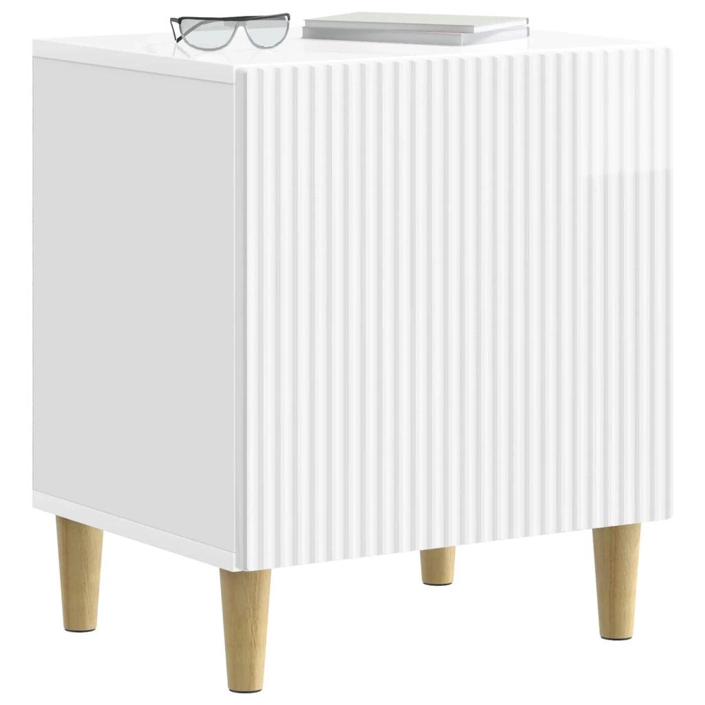Armadio da Notte 2 pcs Bianco Lucido 43 x 34,5 x 50 cm 894574