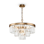 Lampadario Revero Maytoni cristallo ottone 7xE14 Ø50
